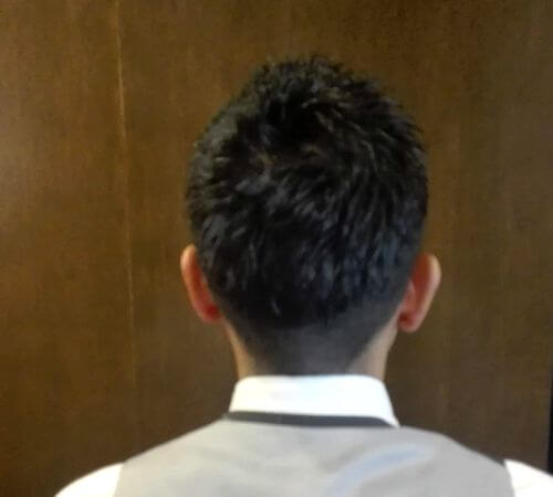 バックから見たセット後