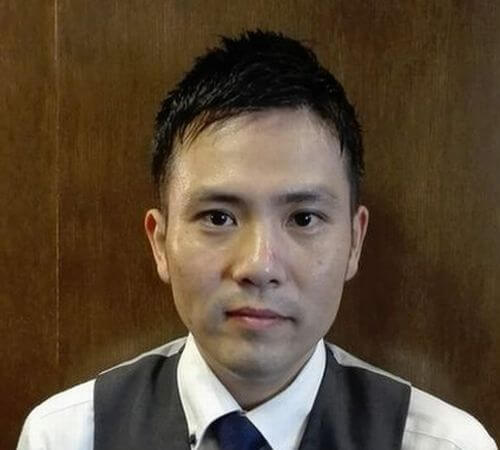 正面から見たセット後