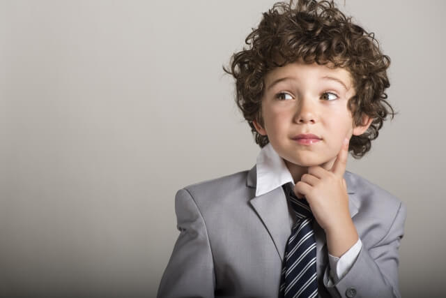 くせ毛の子ども