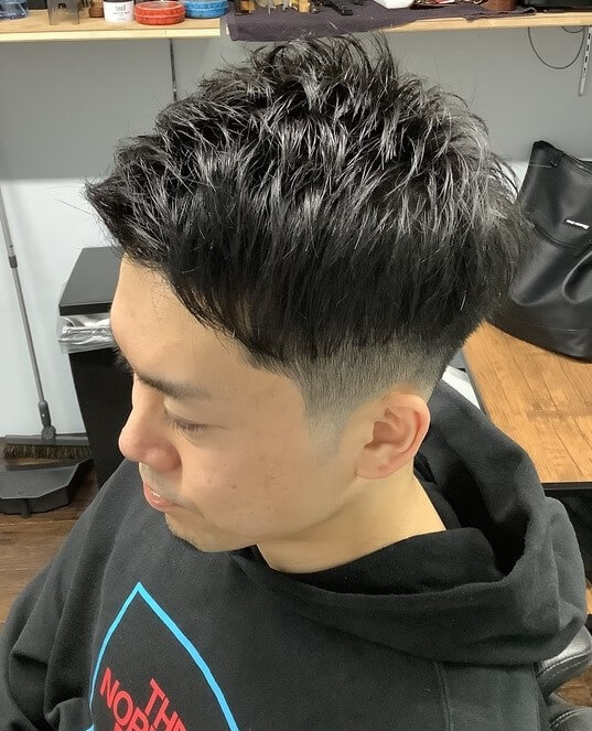 ツーブロック×アップバング2