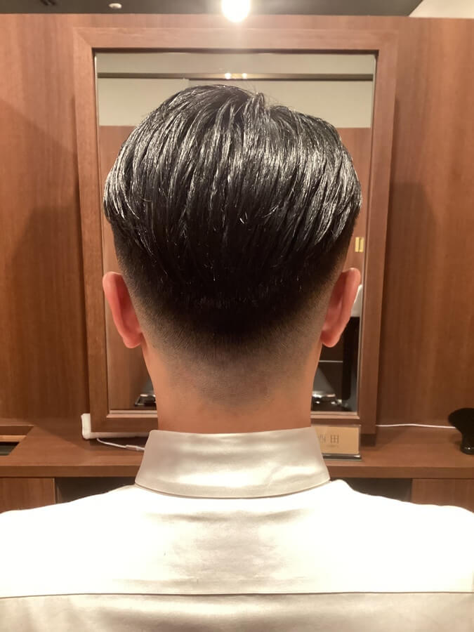 ツーブロック×フェード×七三