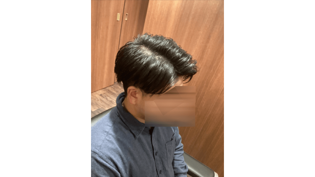 ツーブロック×センターパート