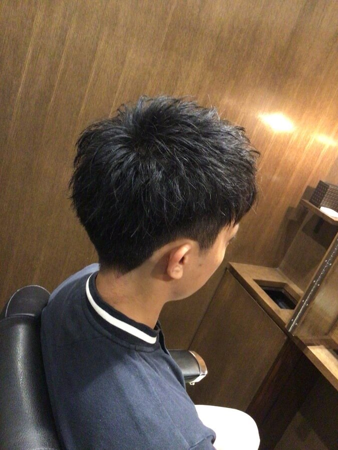 ツーブロック×ショート×アップバング2