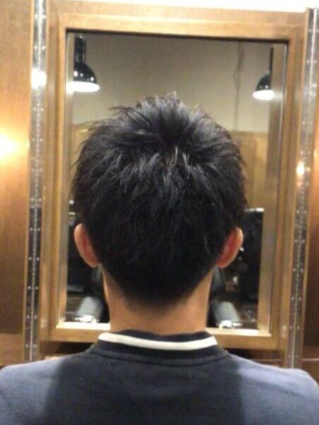 ツーブロック×ショート×アップバング3