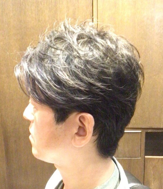 ナチュラルツーブロック×センターパート2